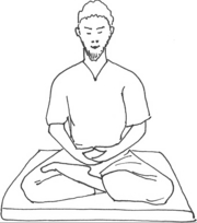 Half-lotus posture