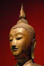 wooden Buddha head