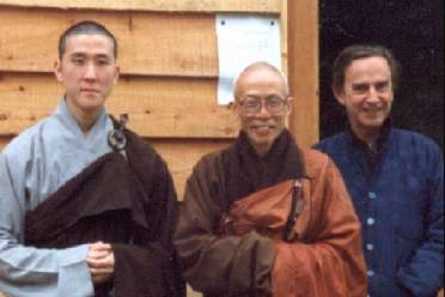 Left to right, Ven Guo Gu Shi, Chan Master Shengyen, and John Crook