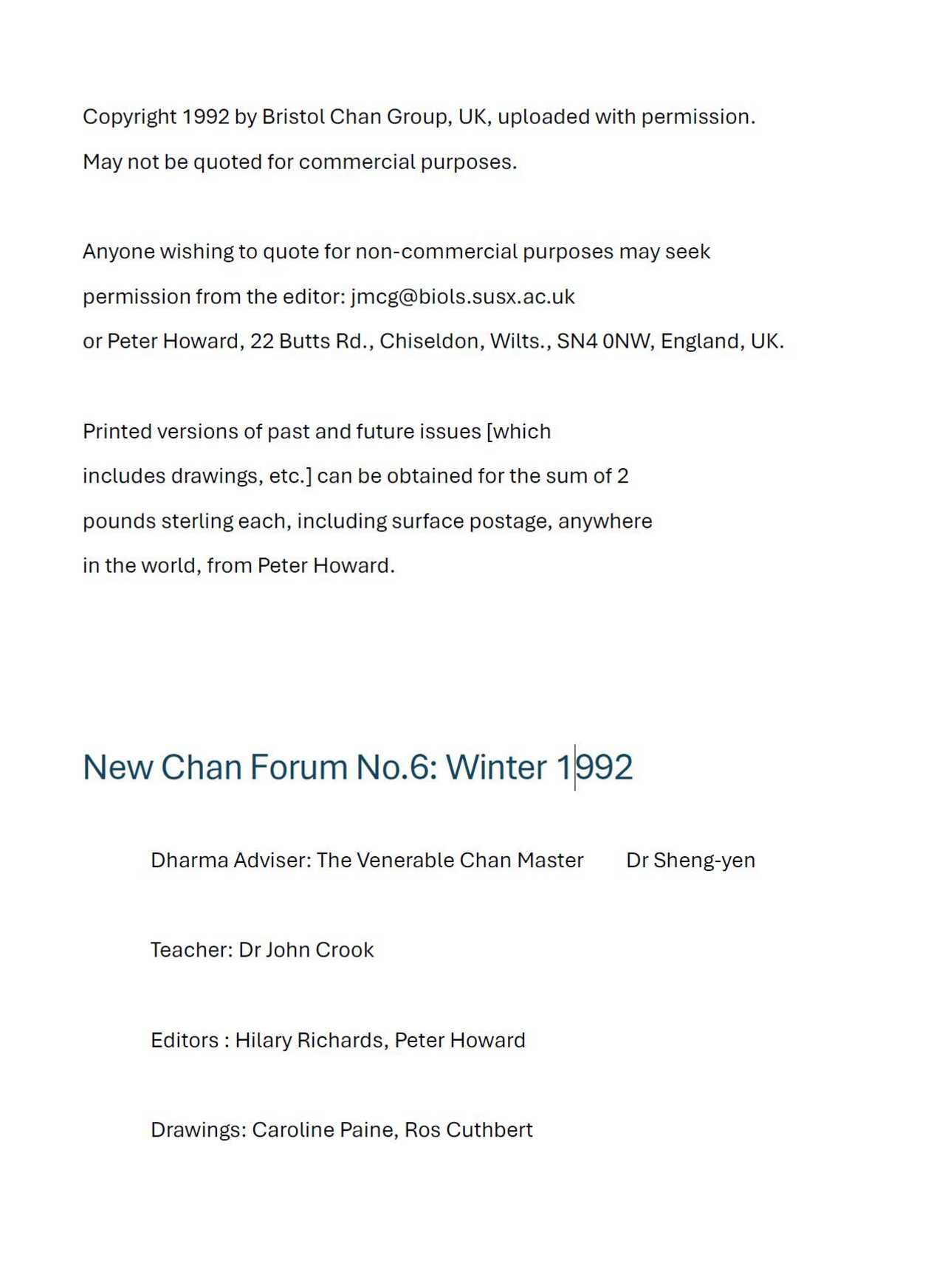 cover of New Chan Forum 6