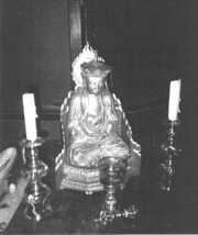 Ksitigarbha statue at Maenllwyd