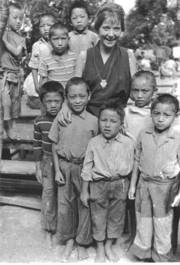 Didi Crook with Tibetan Refugee Boys