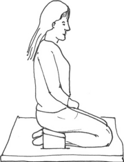 Kneeling using a bench