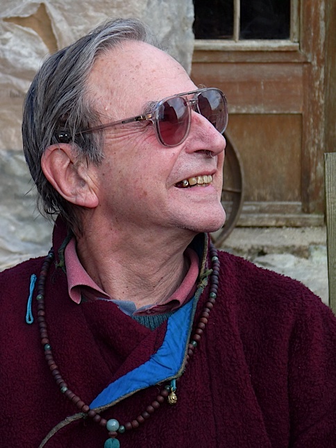 John Crook watching red kites flying