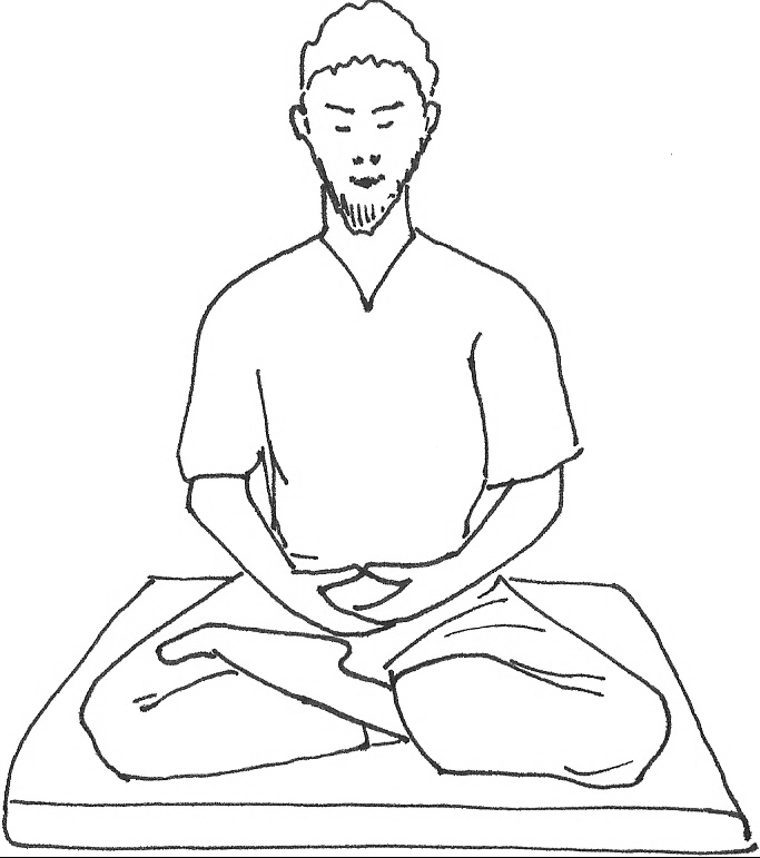 Half-lotus posture