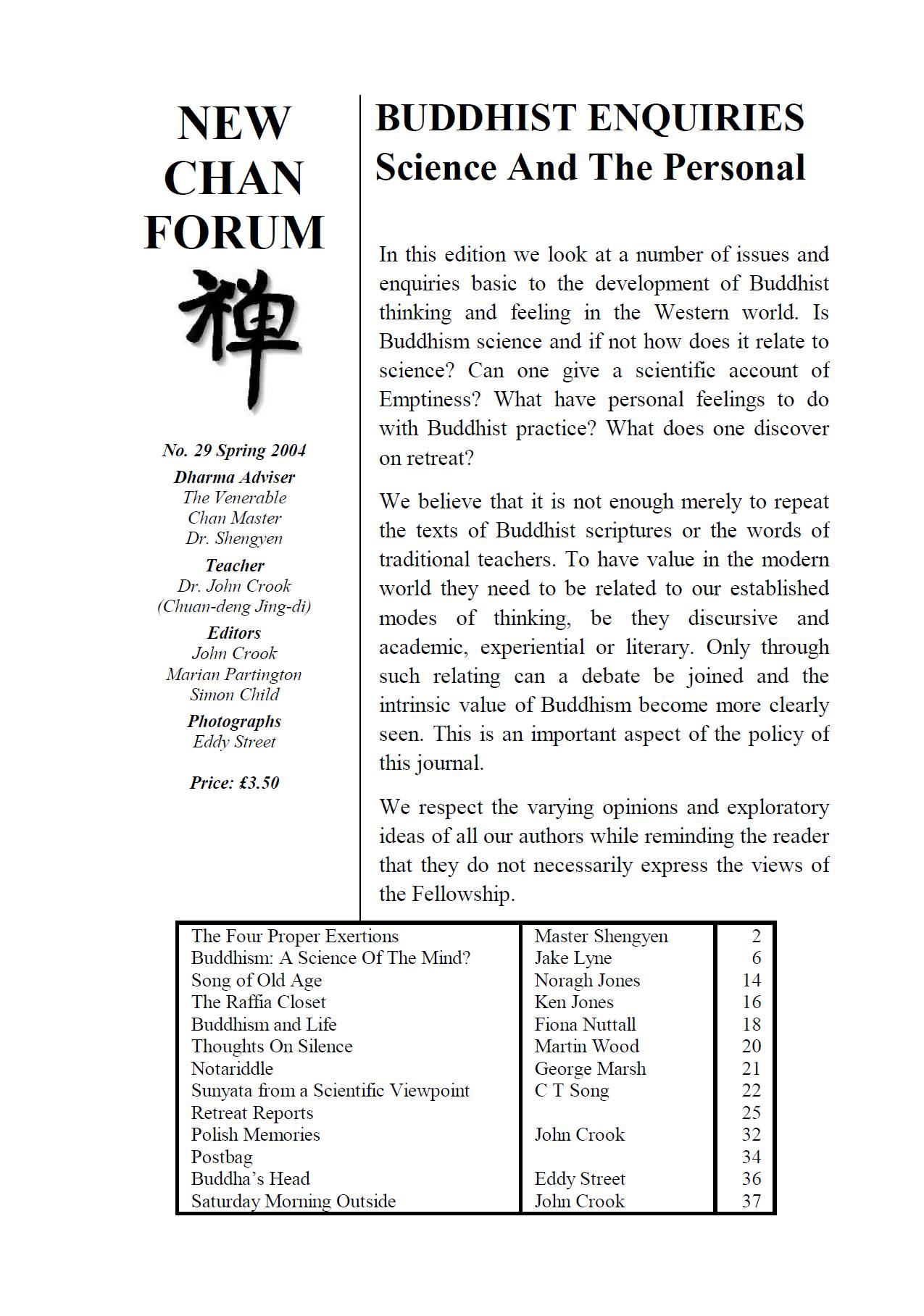 cover of New Chan Forum 29