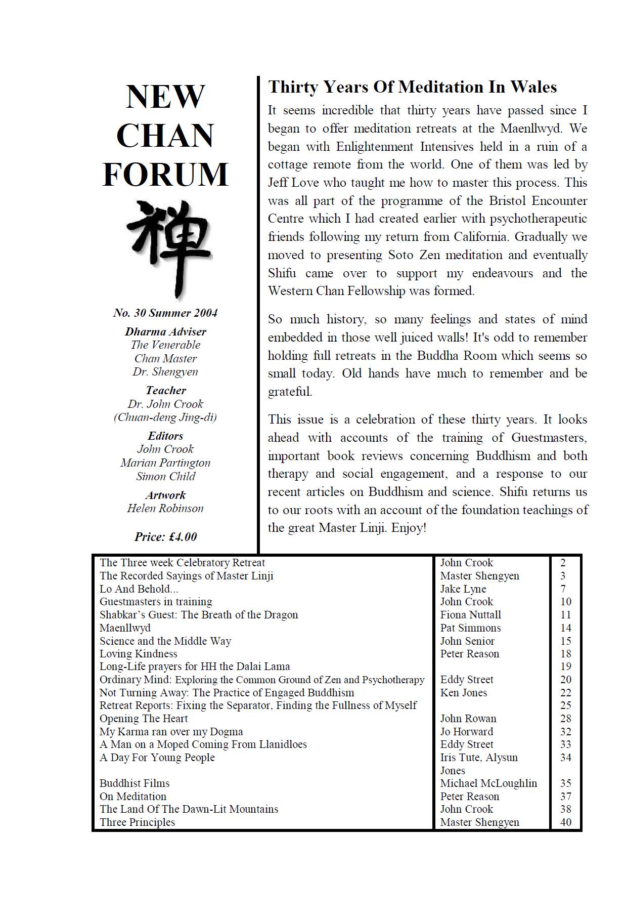 cover of New Chan Forum 30